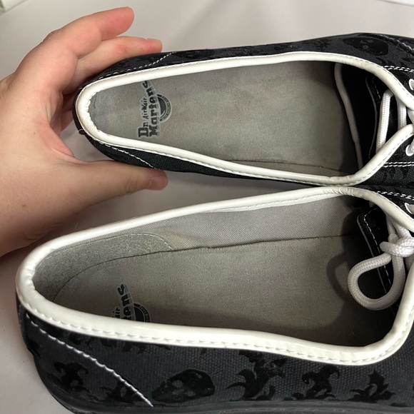 Dr. Martens Women’s Black & White Skull Shoes - Picture 9 of 11